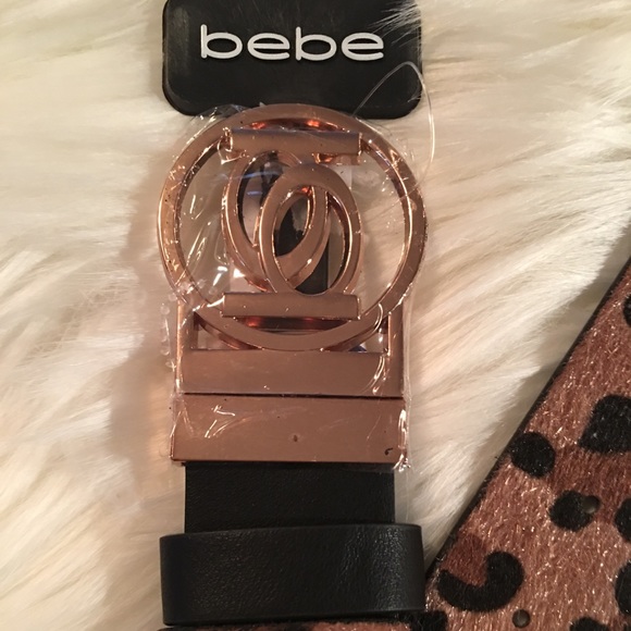 ❌SOLD❌Bebe Logo Reversible Belt Leopard Print - Picture 4 of 6